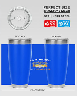 Sunflower Owl In A World A TurtleRabbit 18#- owl- Tumblers