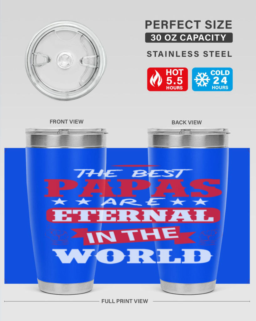 THE BEST PAPAS 108#- grandpa - papa- Tumbler