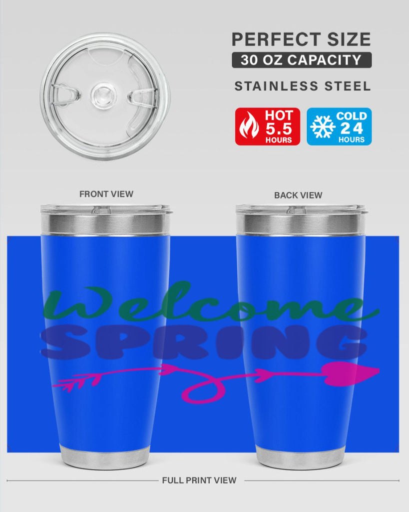 Welcome Spring 581#- spring- Tumbler