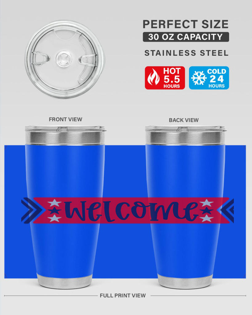 Welcome Style 187#- Fourt Of July- Tumbler