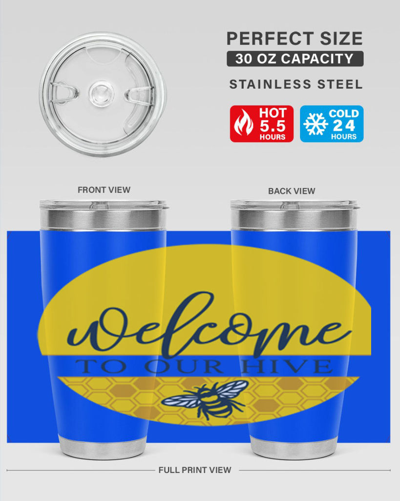 Welcome to our Hive complete yellow590#- spring- Tumbler