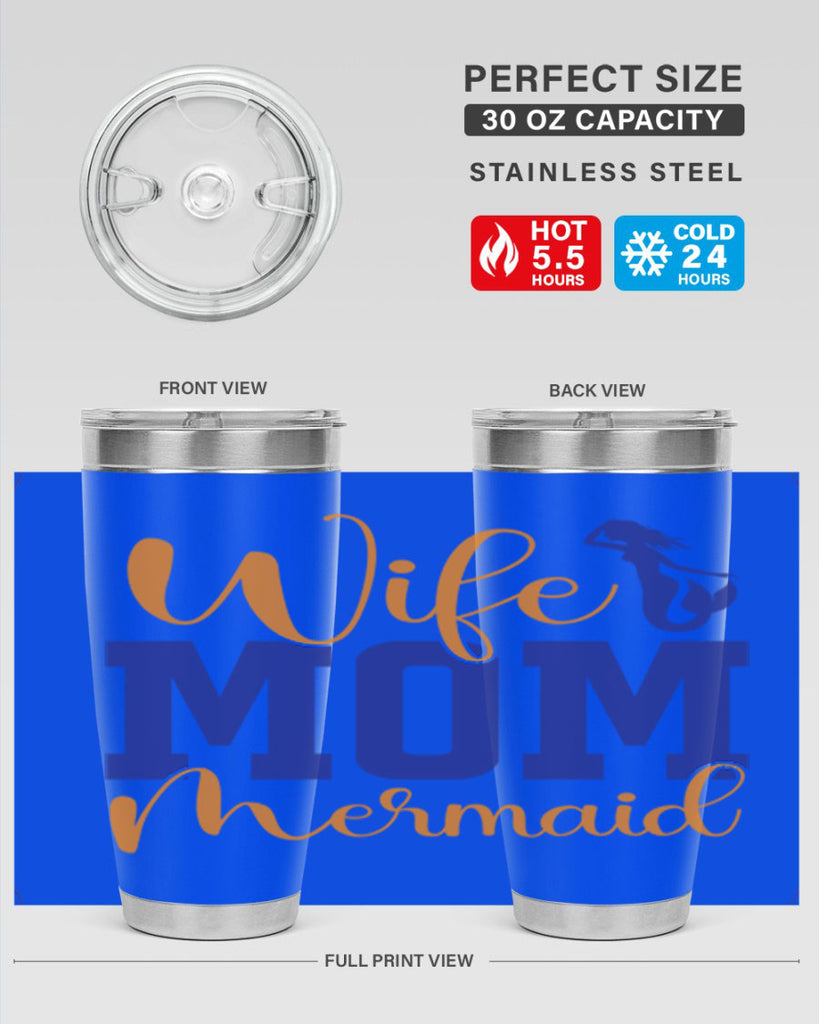Wife Mom Mermaid 668#- mermaid- Tumbler