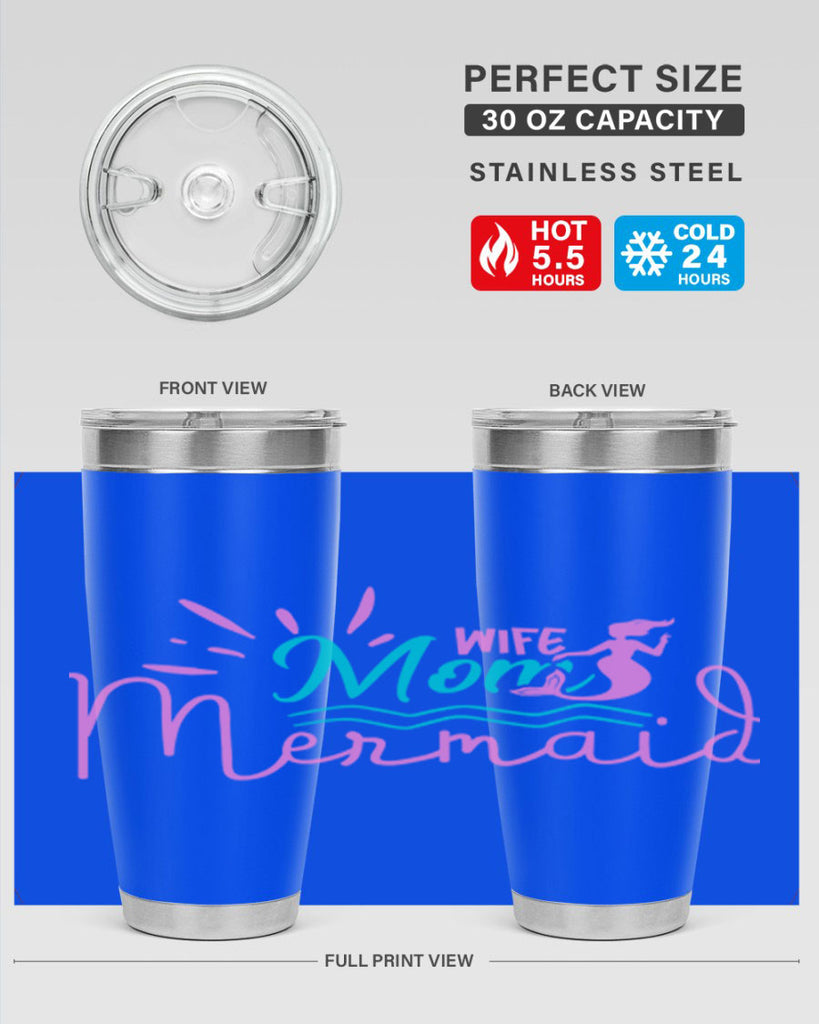 Wife Mom Mermaid 672#- mermaid- Tumbler