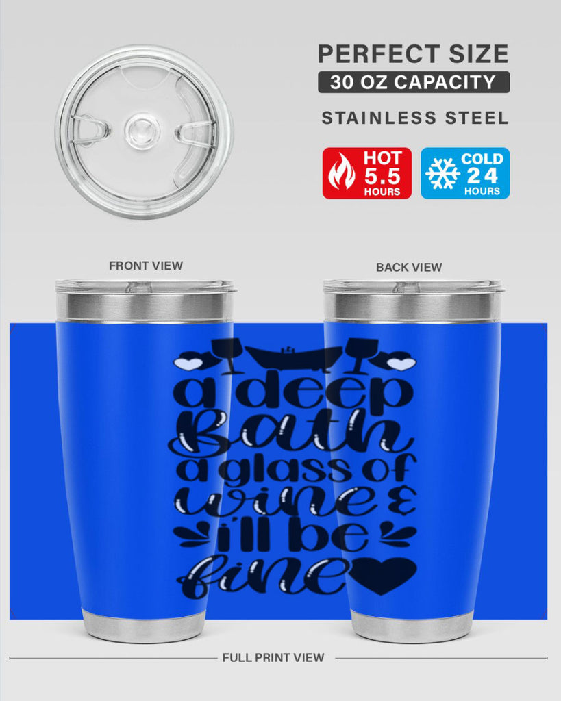 a deep bath a glass 48#- bathroom- Tumbler