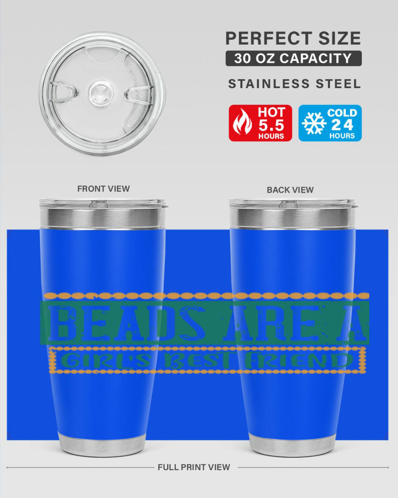 beads are a girls best friend 29#- mardi gras- Tumbler
