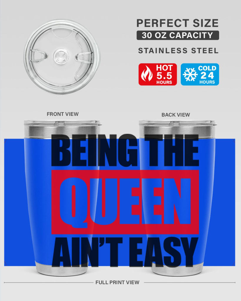being the queen aint easy 255#- black words phrases- Cotton Tank