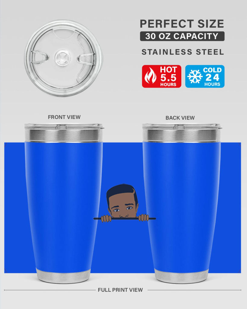 black boy 5#- black men - boys- tumbler