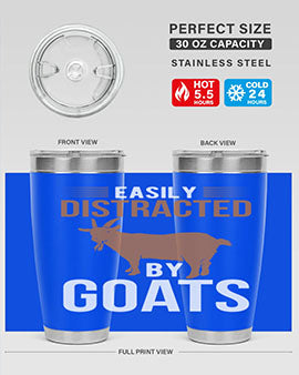easily distracted by goats Style 5#- goat- Tumbler