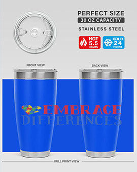 embrace differences Style 13#- autism- Tumbler