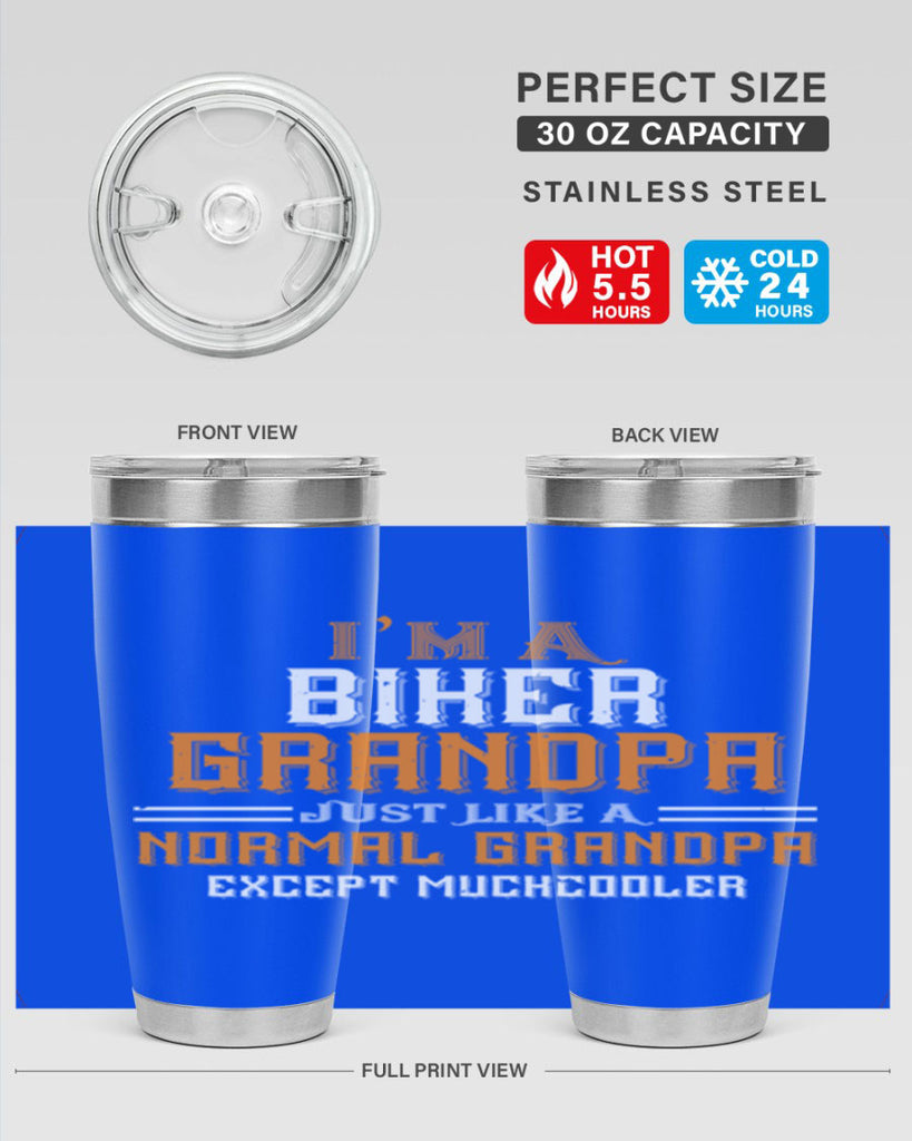 im a biker grandpa just like a normal grandpa except muchcooler 38#- grandpa - papa- Tumbler