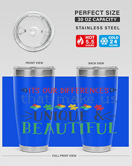 its our differences that make us unique beautiful Style 27#- autism- Tumbler