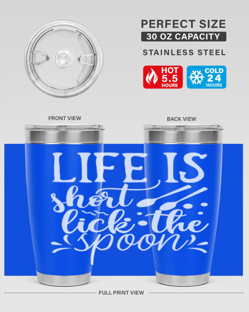 life is short lick the spoon 25#- kitchen- Tumbler