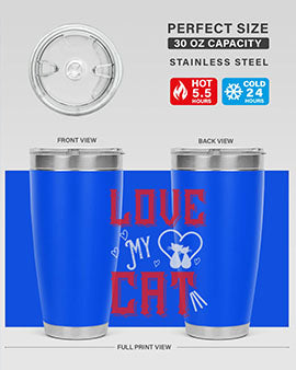 love my cat Style 67#- cat- Tumbler