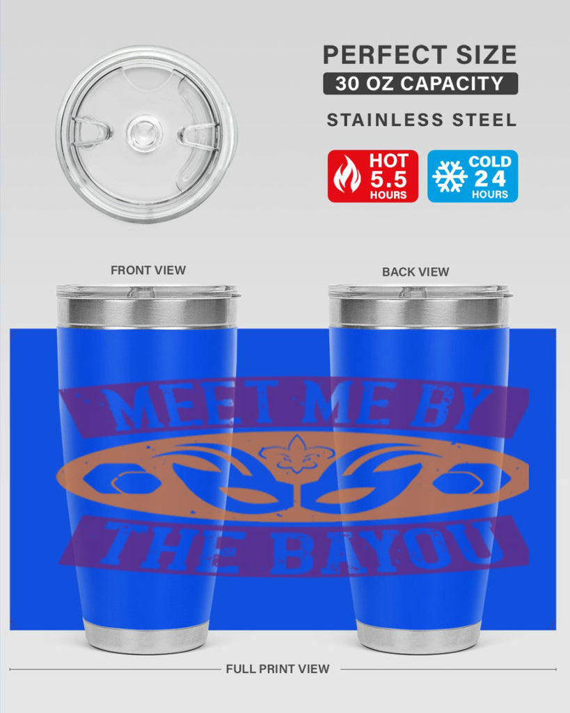 meet me by the bayou 45#- mardi gras- Tumbler