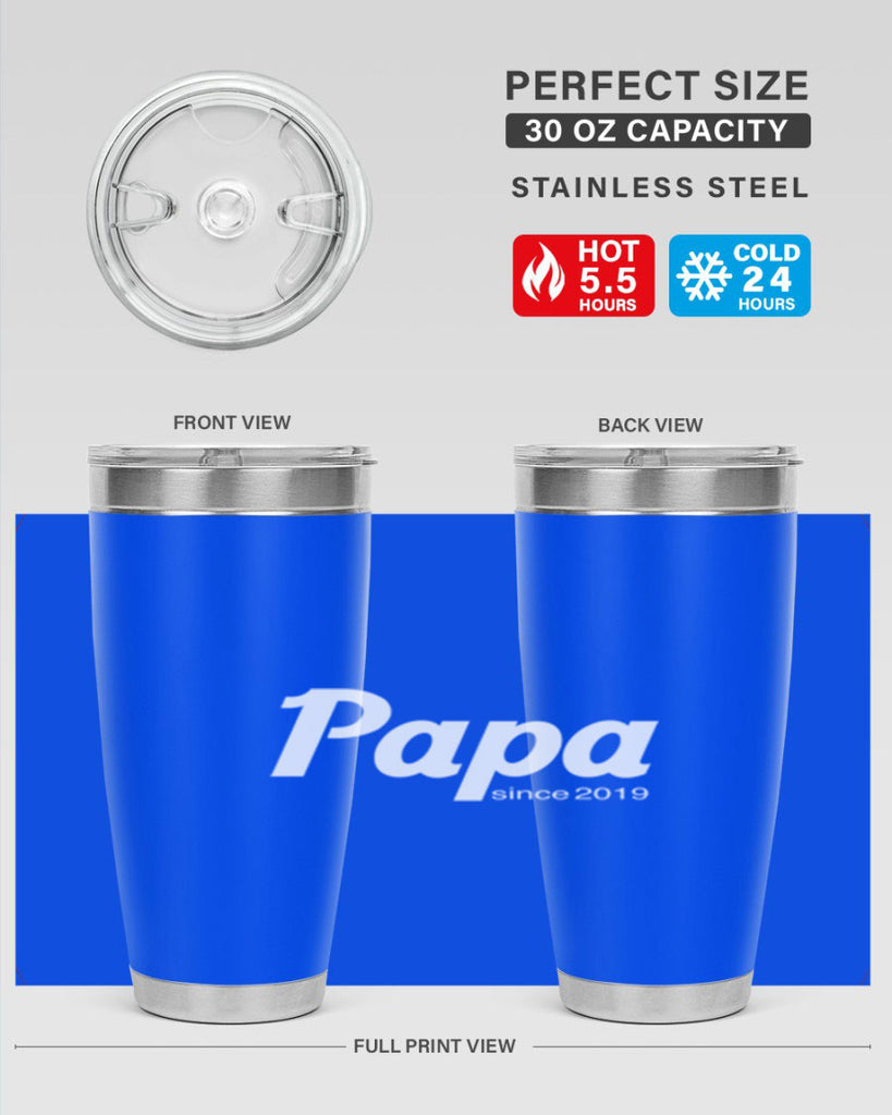 papa since 128#- grandpa - papa- Tumbler