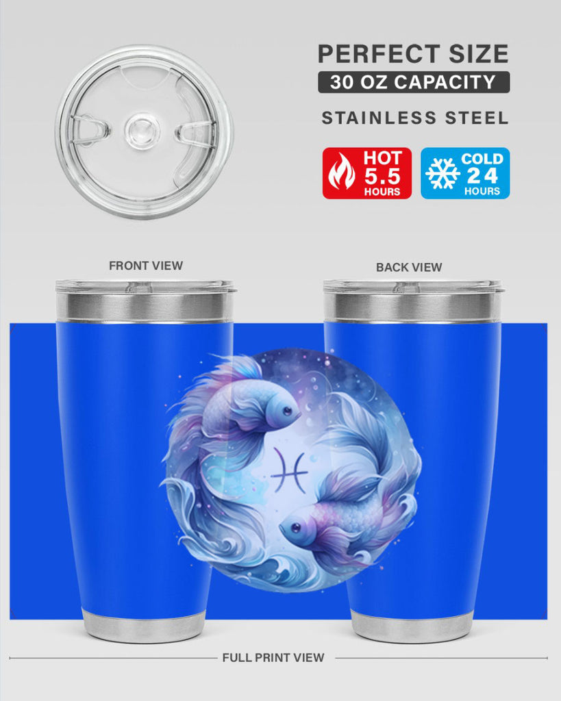 pisces 349#- zodiac- Tumbler