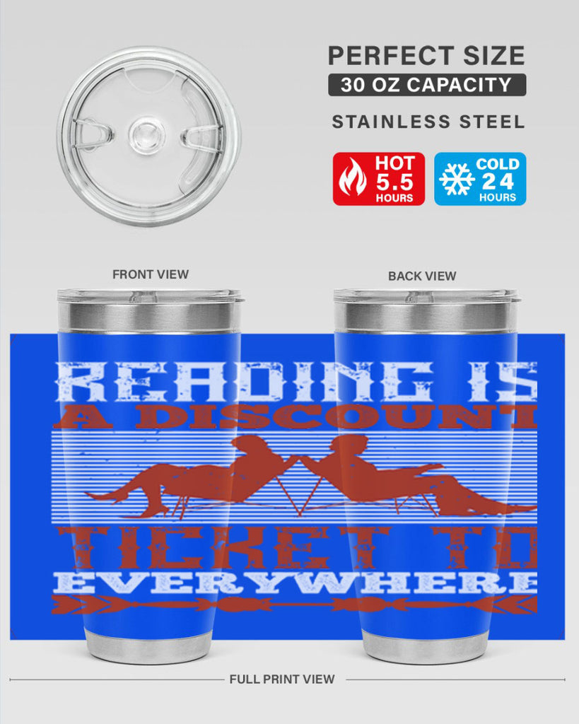 reading is a discount ticket to everywhere 17#- reading- Tumbler