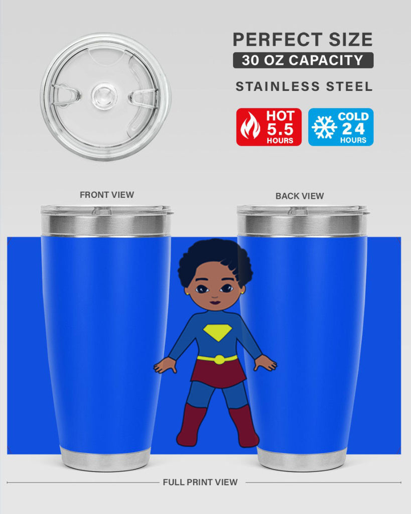 super kid 3#- black men - boys- tumbler