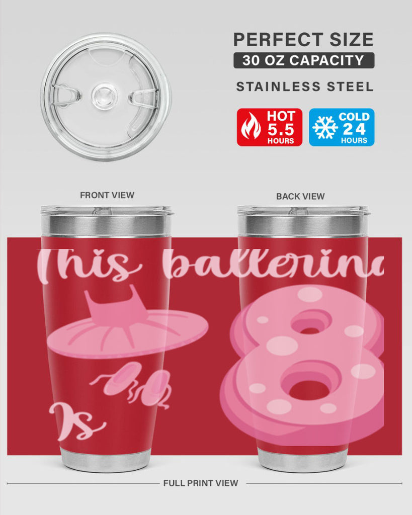 8th Birthday Ballet Dancer Ballerina 2#- ballet- Tumbler