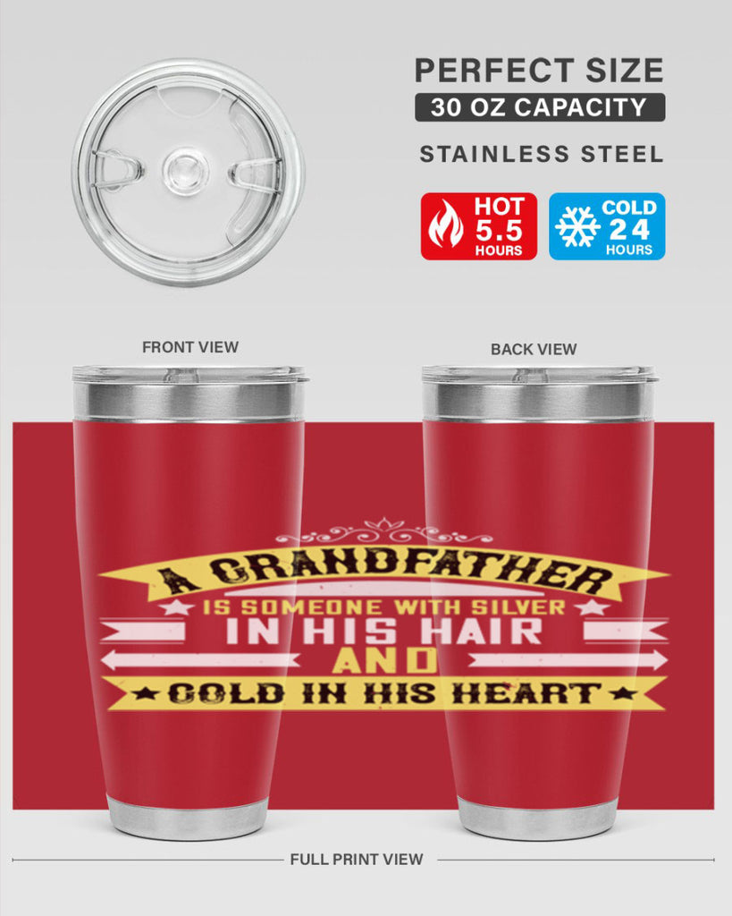 A grandfather is someone with silver 88#- grandpa - papa- Tumbler