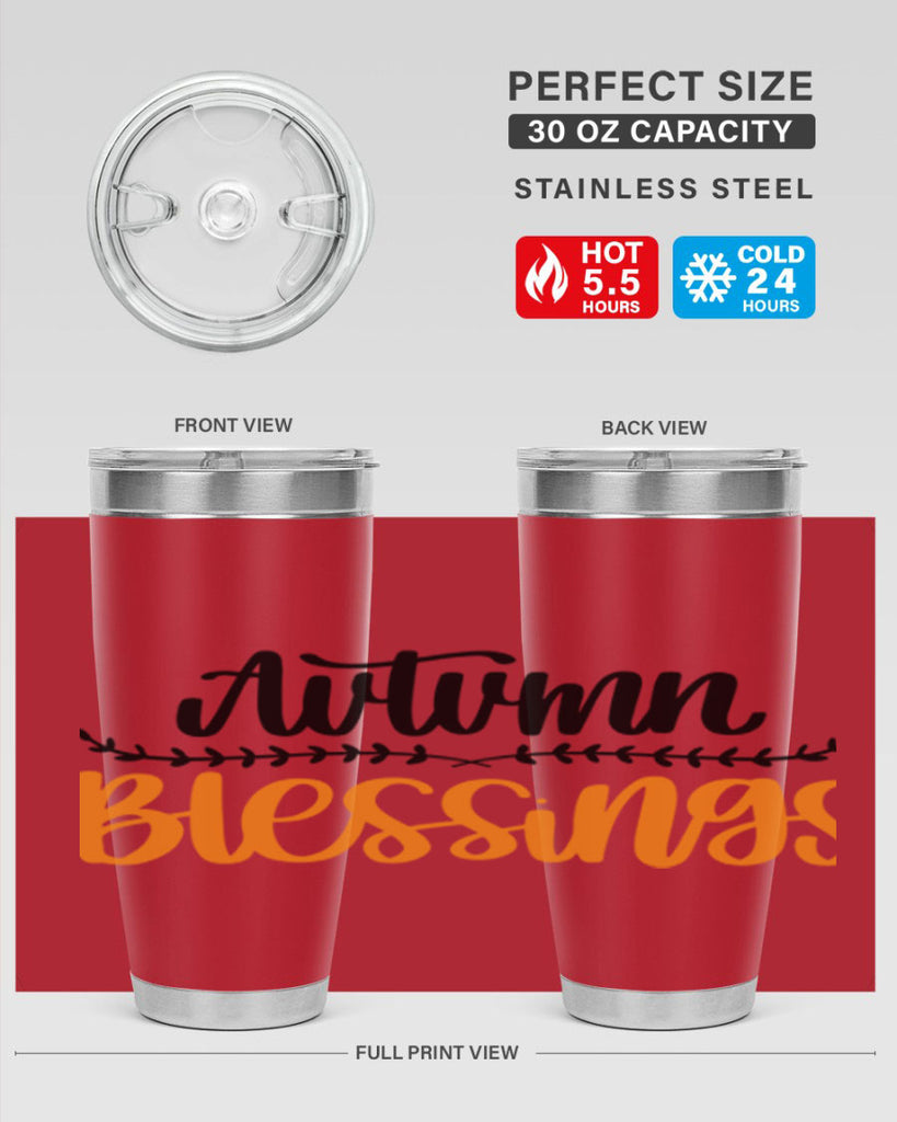Autumn Blessings 473#- fall- Tumbler