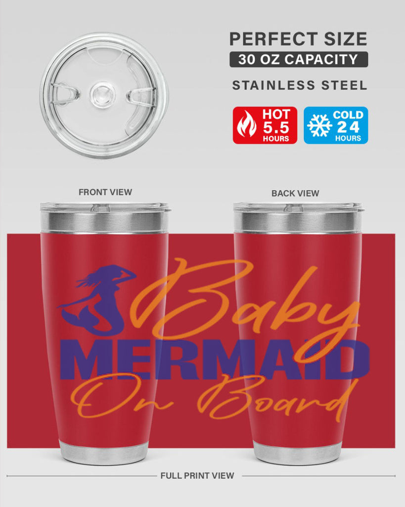 Baby Mermaid on Board 20#- mermaid- Tumbler
