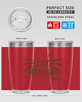 Cat Mama Style 5#- cat- Tumbler