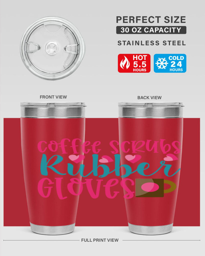 Coffee Scrubs Rubber Gloves Style Style 208#- nurse- tumbler