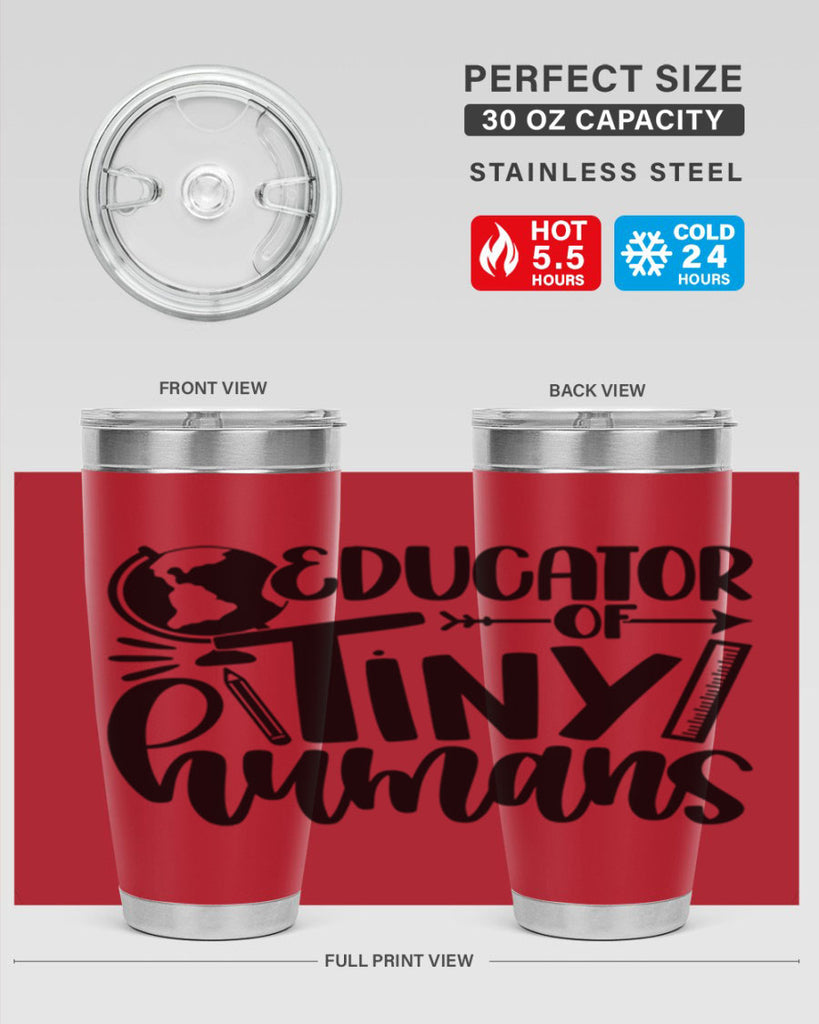 Educator Of Tiny Humans Style 75#- teacher- tumbler