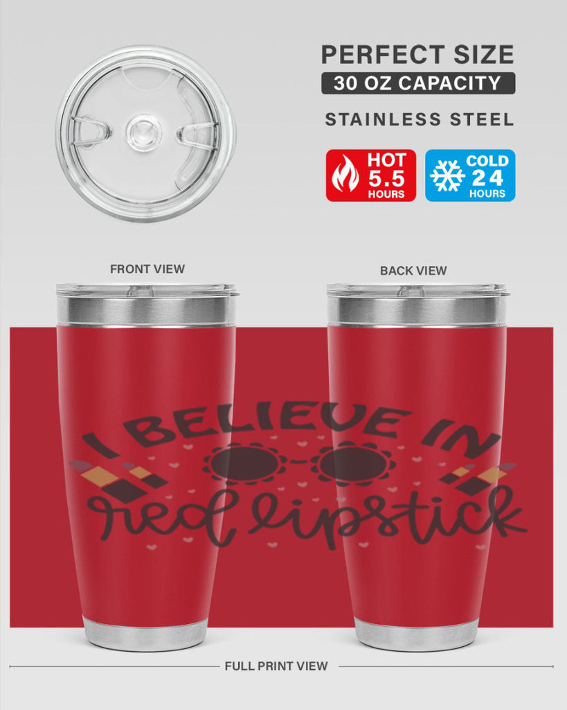I Believe In Red Lipstick 105#- fashion- Cotton Tank