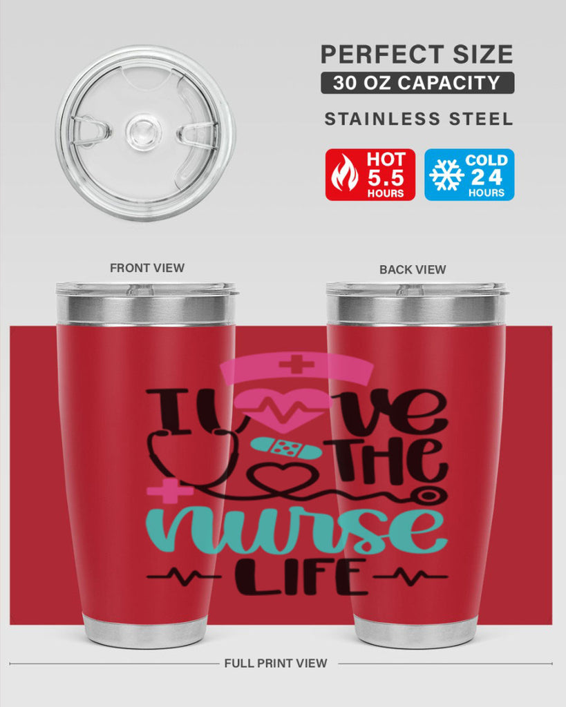 I Love The Nurse Life Style Style 169#- nurse- tumbler