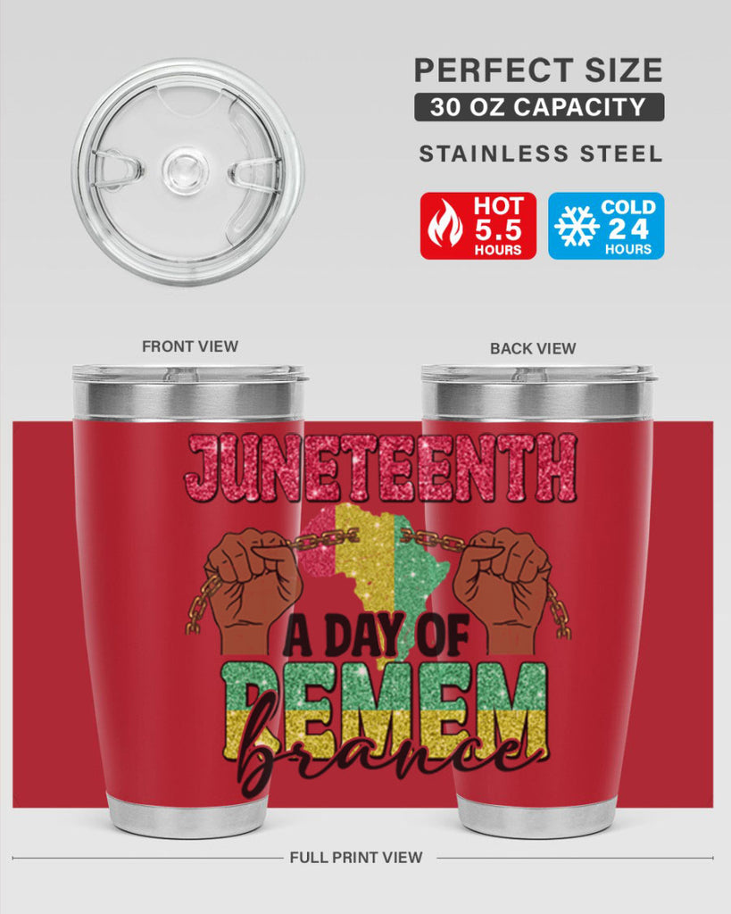 Juneteenth A Day Of Remembrance Png 9#- Juneteenth- tumbler