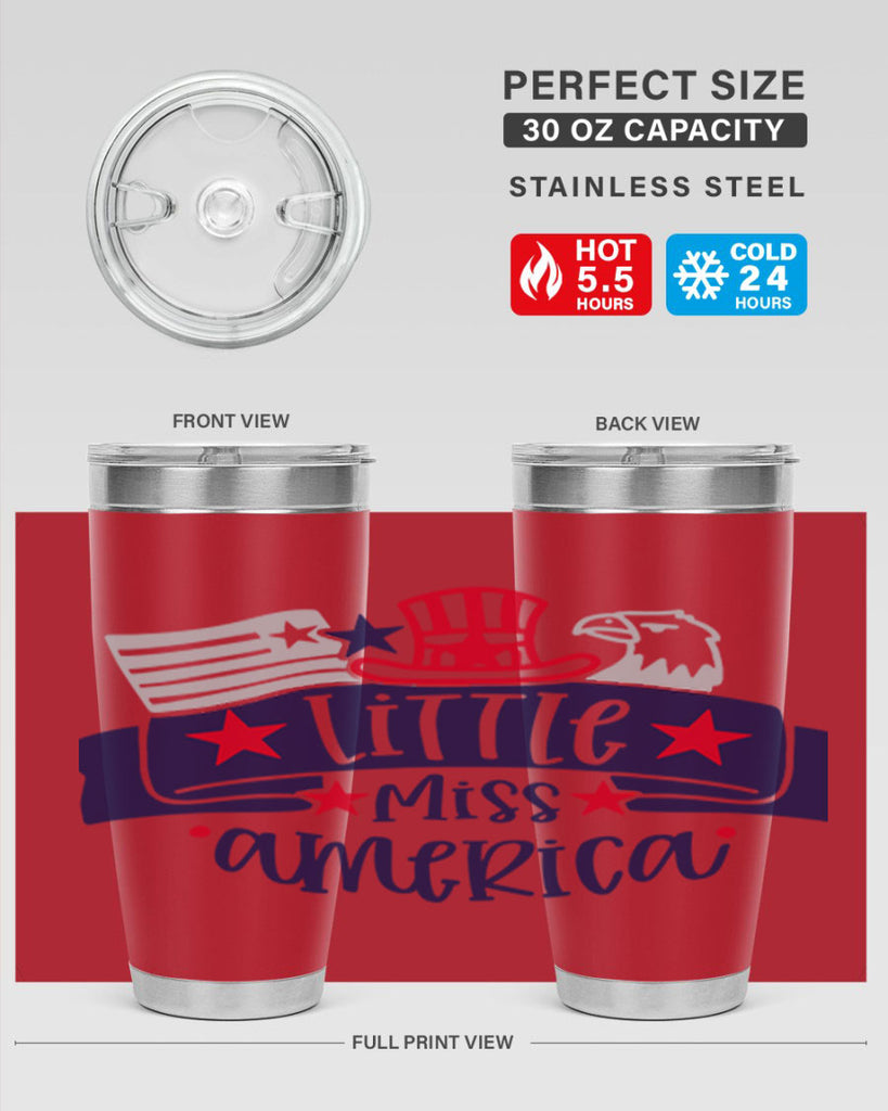 Little Miss America Style 162#- Fourt Of July- Tumbler