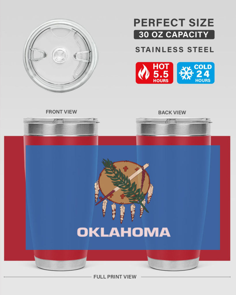 Oklahoma 16#- Us Flags- Tumbler