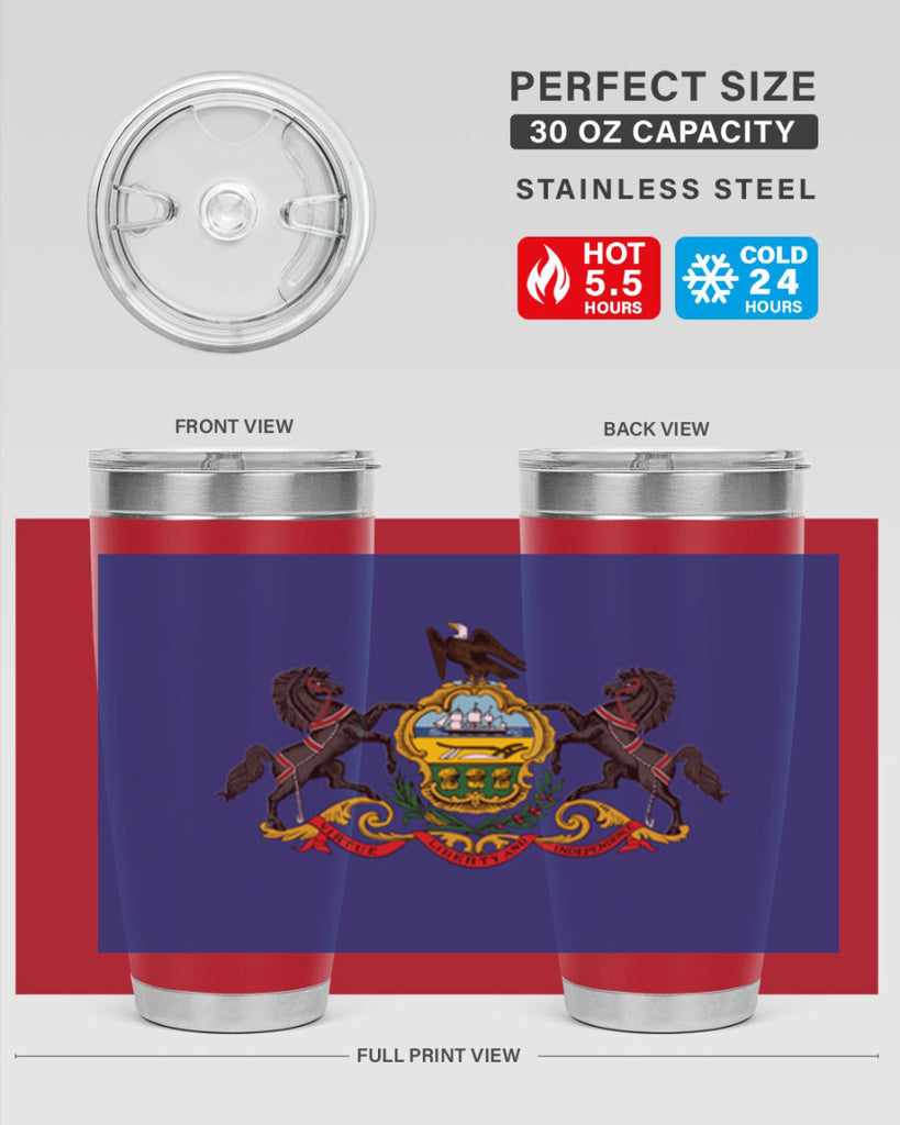Pensilvania 14#- Us Flags- Tumbler