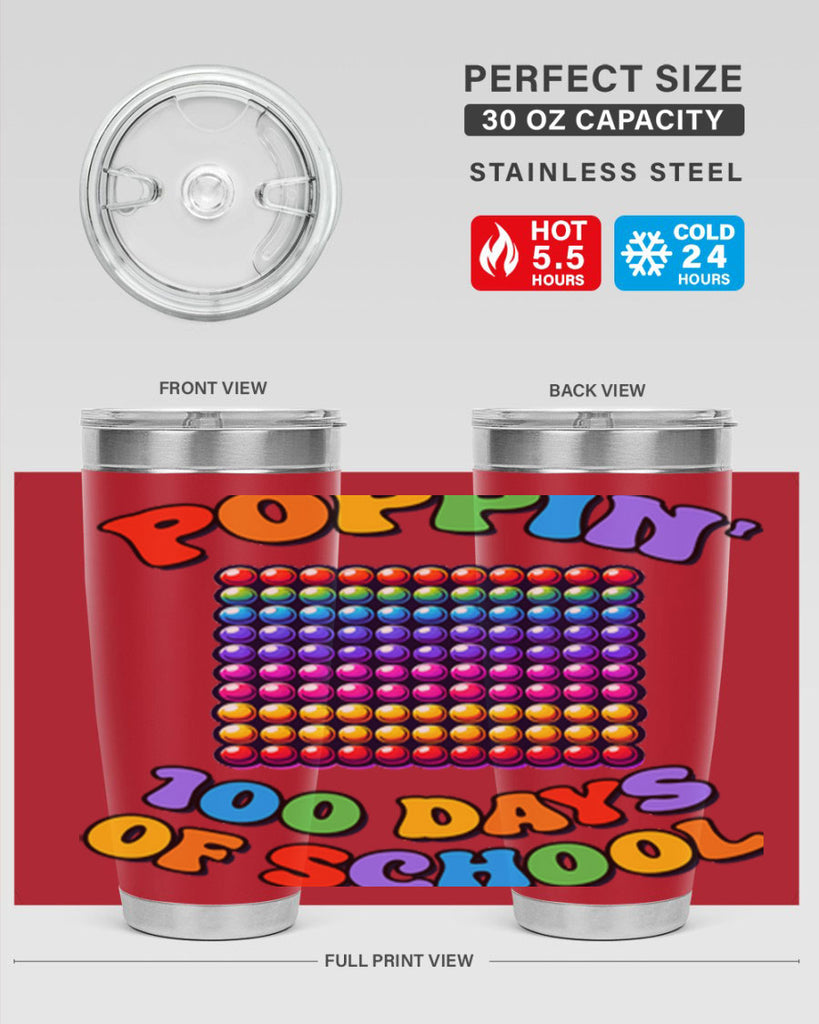 Poppin my way through PNG 54#- 100 days of school- Tumbler