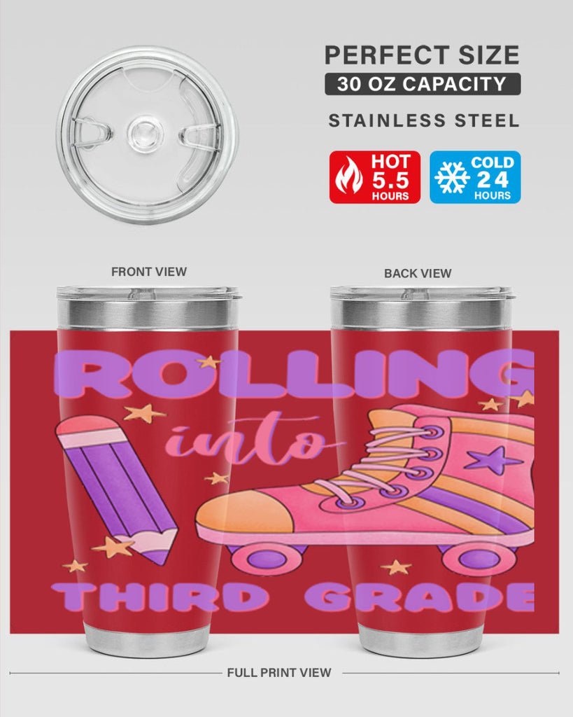 Rolling into 3rd Grade 24#- 3rd grade- Tumbler