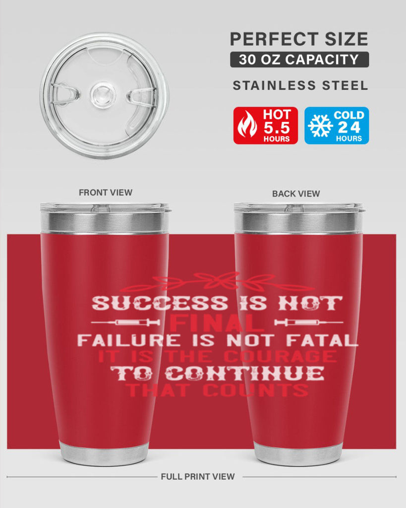Success is not final Failure is not fatal Style 266#- nurse- tumbler