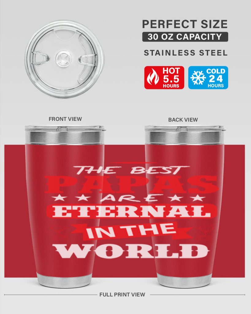 THE BEST PAPAS 108#- grandpa - papa- Tumbler