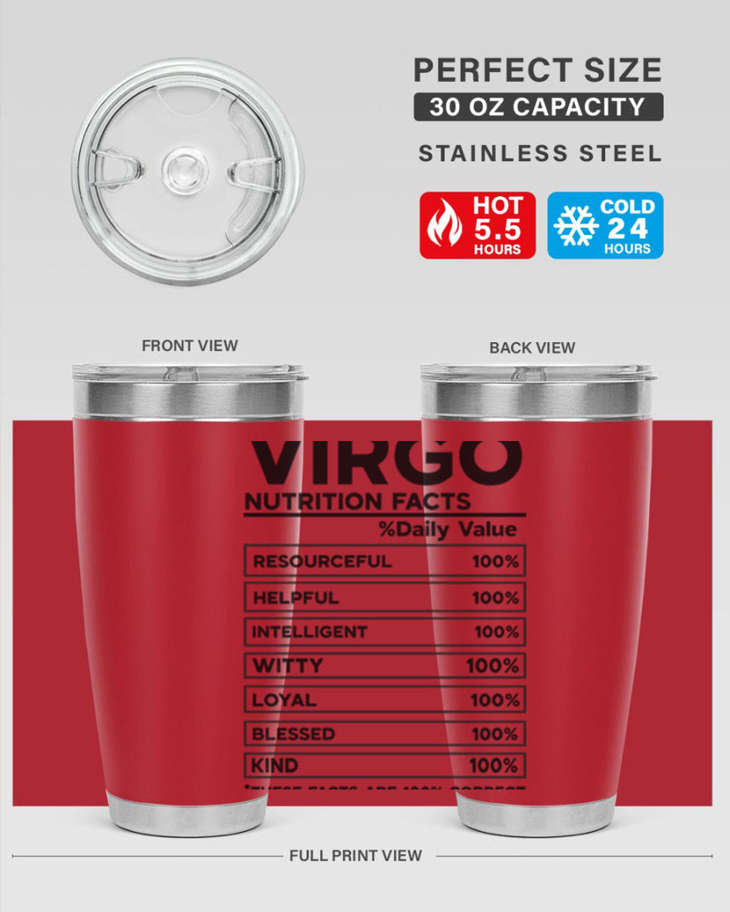 Virgo Nutrition Facts 530#- zodiac- Tumbler