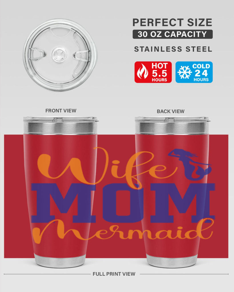 Wife Mom Mermaid 668#- mermaid- Tumbler