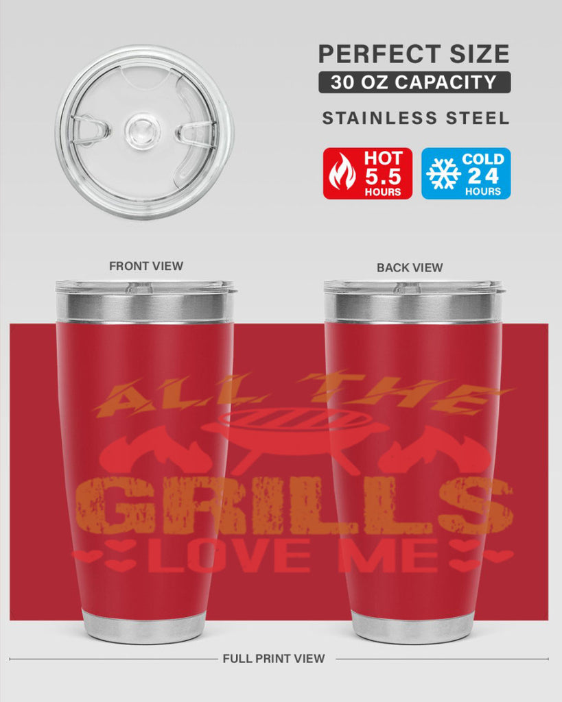 all the grills love me 50#- bbq- Tumbler