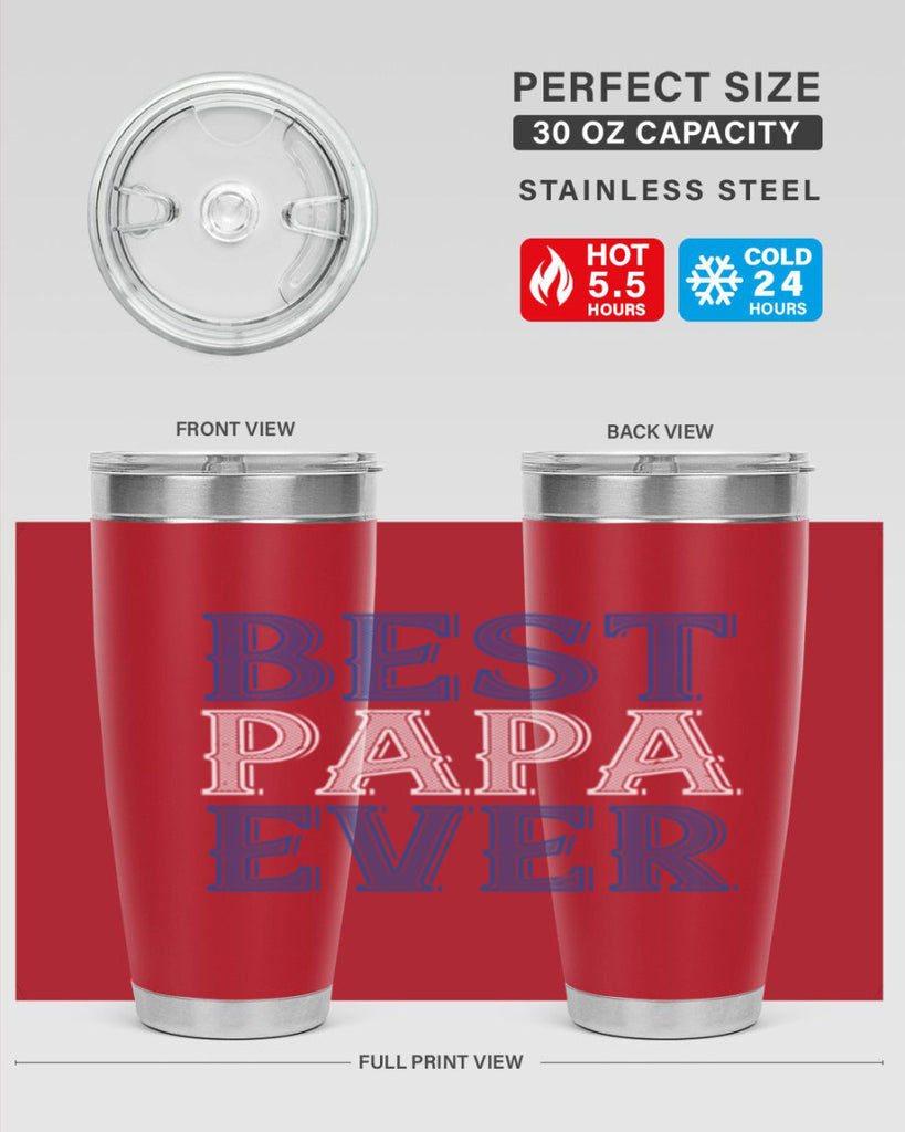best papa ever 48#- grandpa - papa- Tumbler