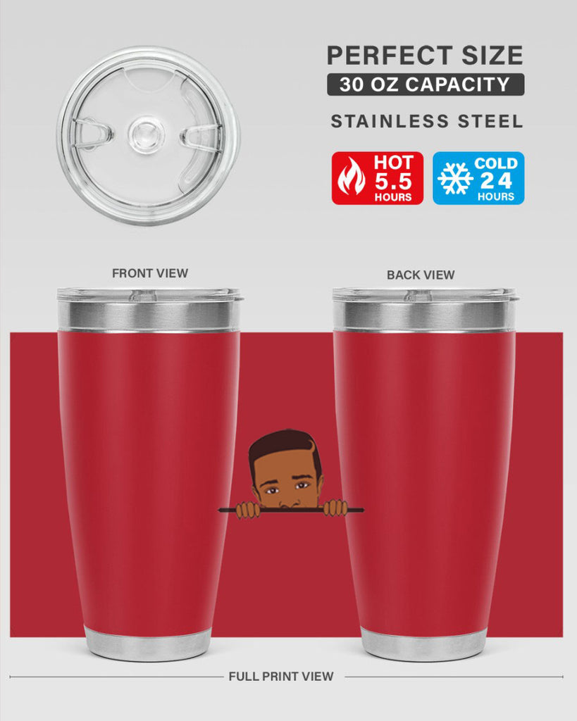 black boy 5#- black men - boys- tumbler