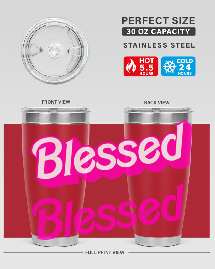 blessed barbie 193#- black words phrases- Cotton Tank
