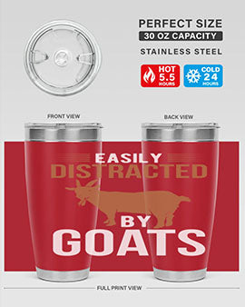 easily distracted by goats Style 5#- goat- Tumbler