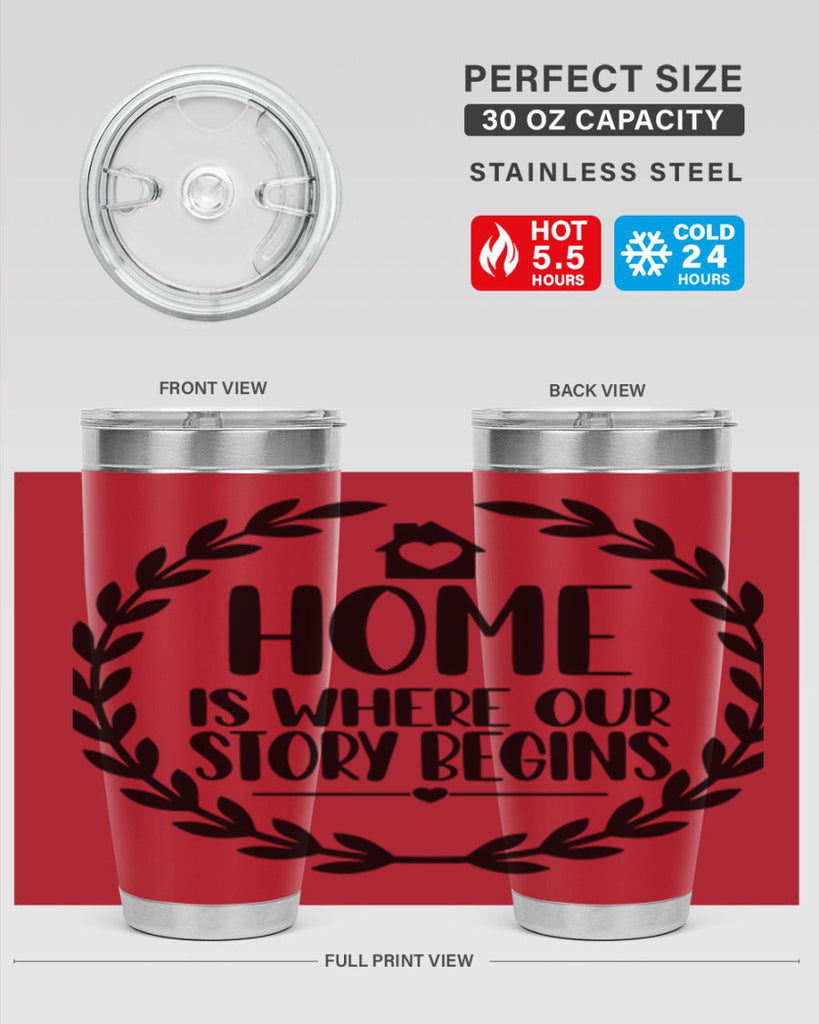 home is where our story begins 13#- home- Tumbler