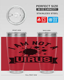 i am not a virus Style 35#- corona virus- Tumbler