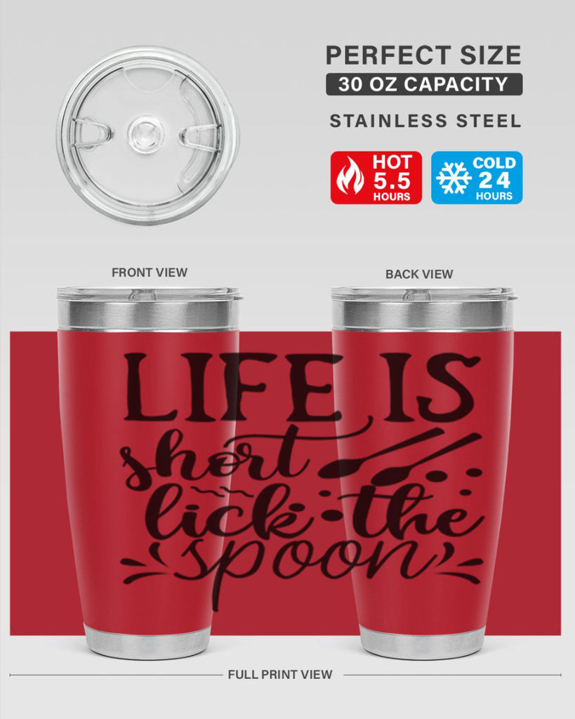 life is short lick the spoon 23#- kitchen- Tumbler