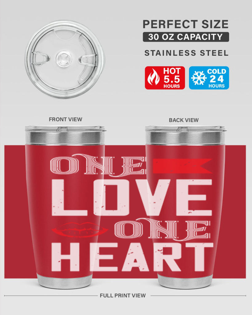 one love one heart 32#- valentines day- Tumbler